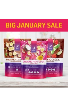 January Sale - x1 Organic Pink Power, x1 Organic Choc C and Clever Choc– Normal SRP £135.48